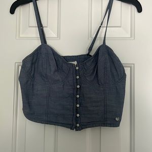 Abercrombie & Fitch Denim Cropped Tank Top!! In good condition!